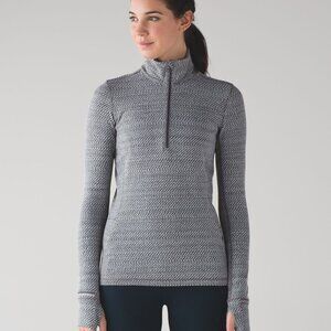 Lululemon Outrun 1/2 Zip Size 6 Hazy Heather
